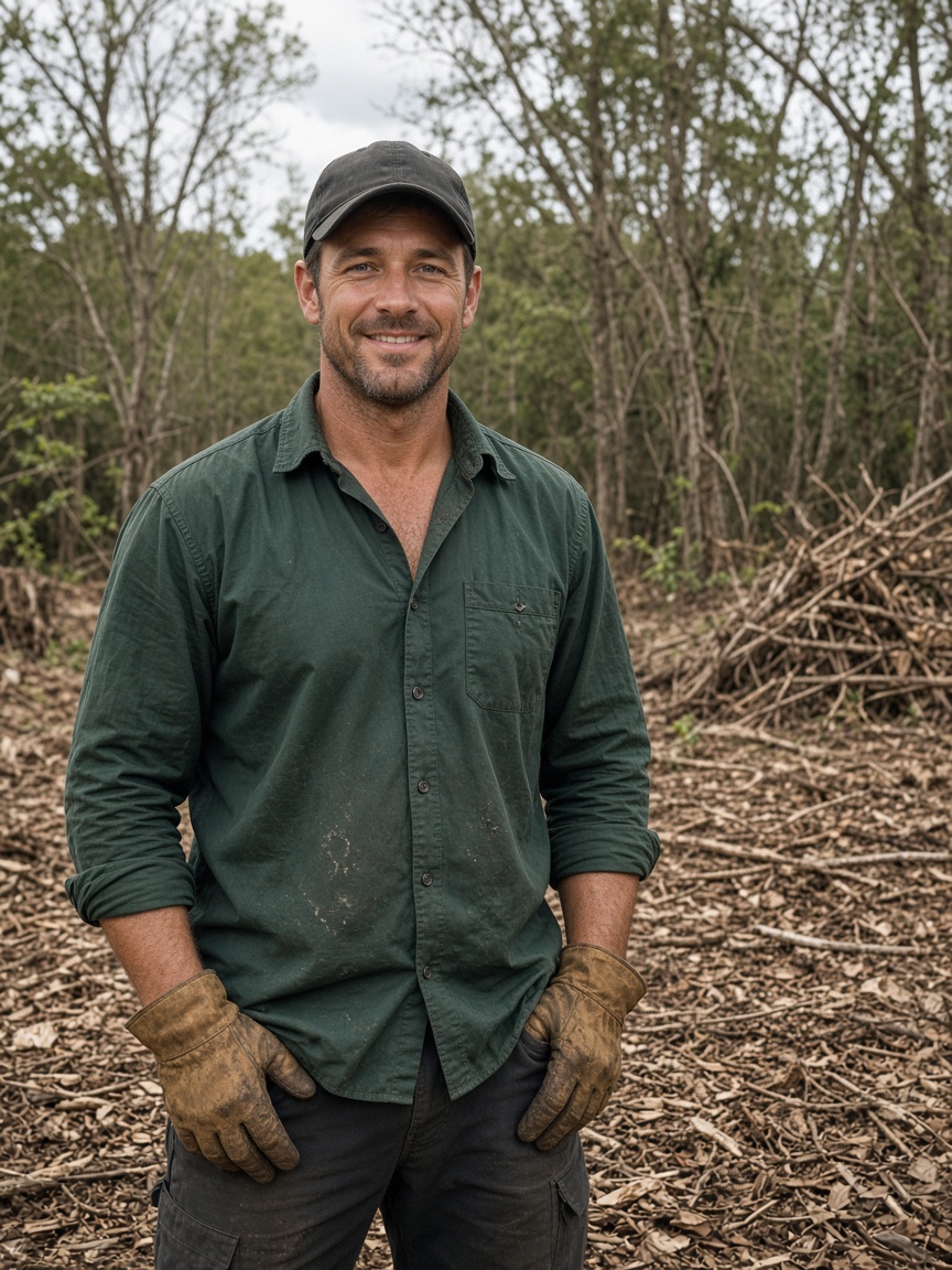 ASAP Forestry professional on a recently cleared wooded lot