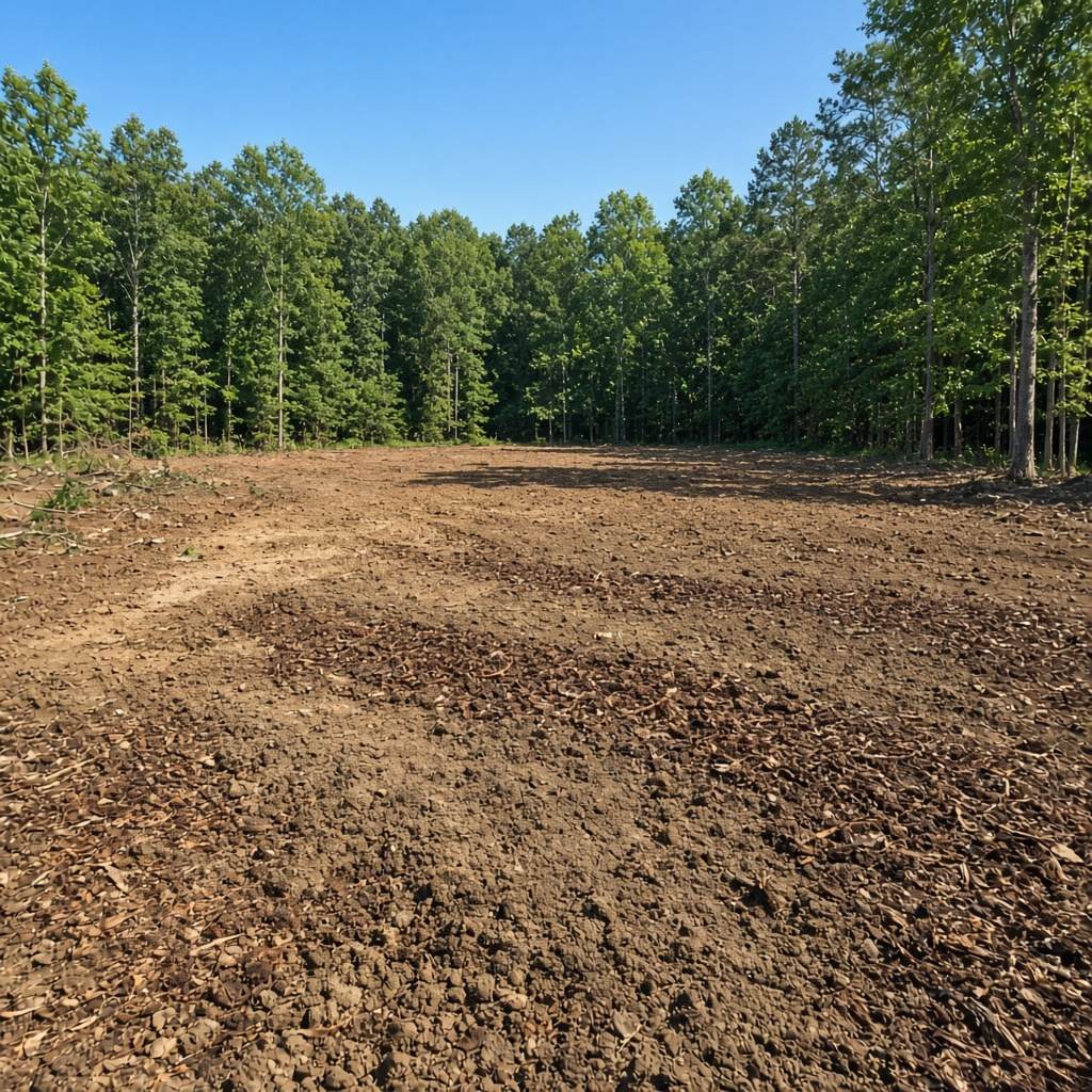 Freshly cleared residential lot ready for the next phase
