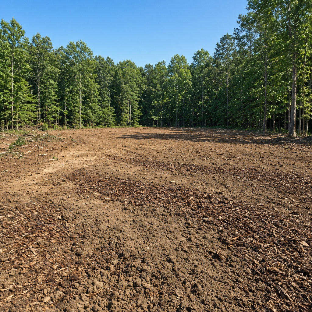 Freshly cleared residential lot ready for the next phase